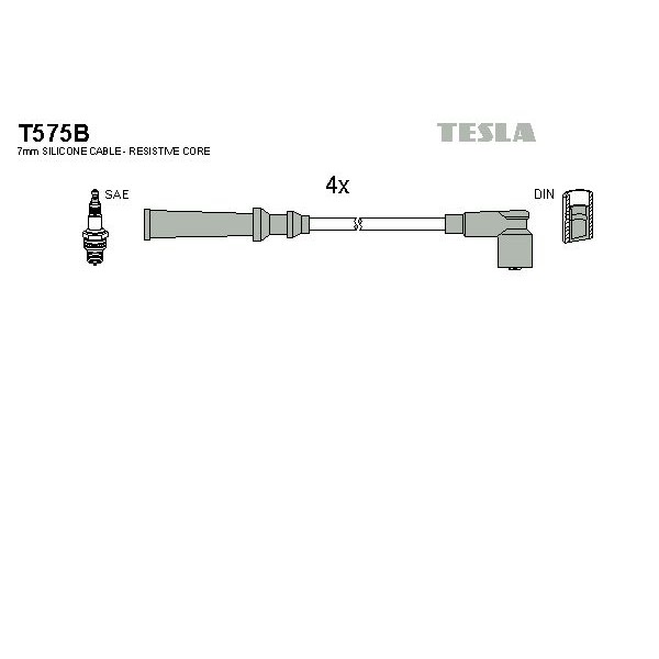 Снимка на Комплект запалителни кабели TESLA T575B