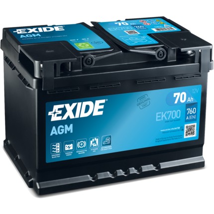 Снимка на Акумулатор EXIDE AGM EK700 за CADILLAC CTS Sedan 3.6 - 322 коня бензин