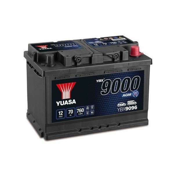 Снимка на Акумулатор YUASA YBX9000 AGM Start Stop Plus Batteries YBX9096 за Porsche Cayman 718 (982) 4.0 GT4 (982810, 982811) - 420 коня бензин