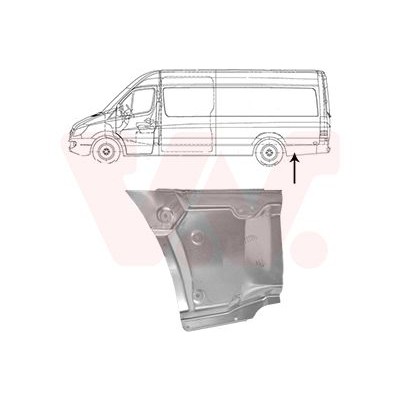 Снимка на Вежда на калник VAN WEZEL 3083143 за Mercedes Sprinter 3.5-t Bus (906) 314 CDI 4x4 (906.731, 906.733, 906.735) - 143 коня дизел