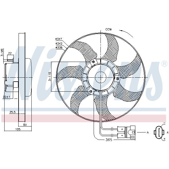 Снимка на Вентилатор, охлаждане на двигателя NISSENS 85740 за Mercedes C-class Coupe (c204) C 200 CGI (204.348) - 184 коня бензин