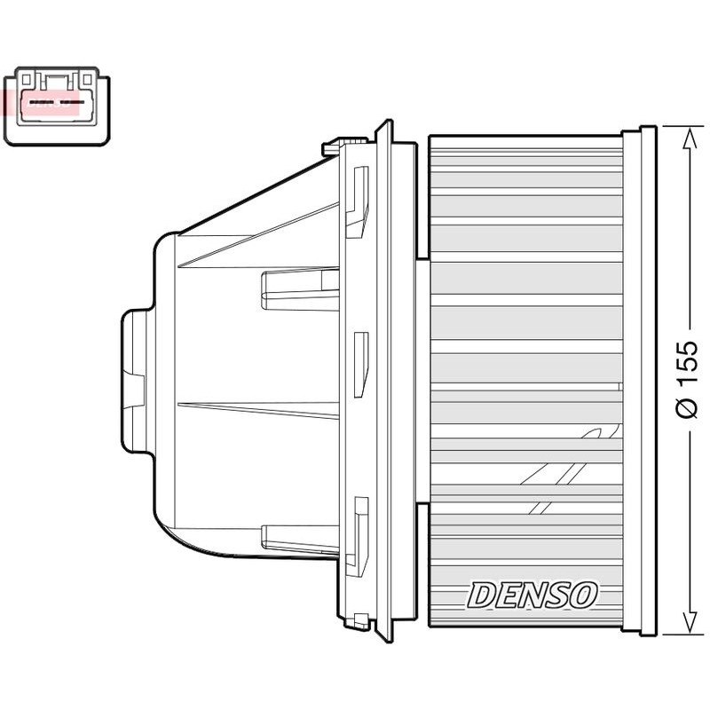Снимка на Вентилатор вътрешно пространство DENSO DEA10053 за Ford Focus 2 (da) 2.0 TDCi - 133 коня дизел