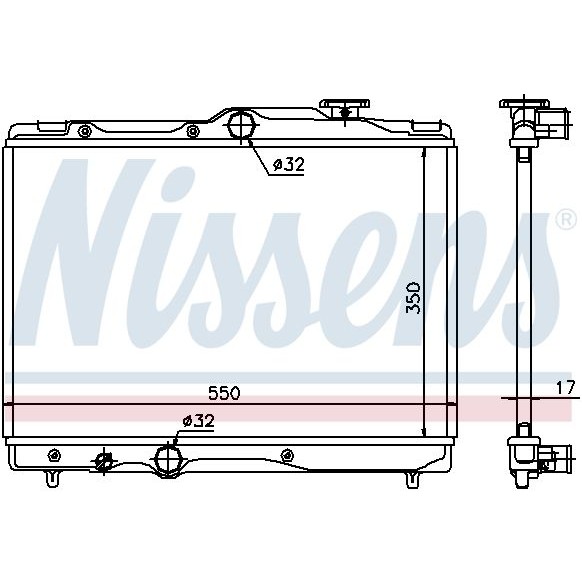 Снимка на Воден радиатор NISSENS 64806 за Toyota Carina E Sports Wagon (T19) 1.6 (AT190) - 115 коня бензин
