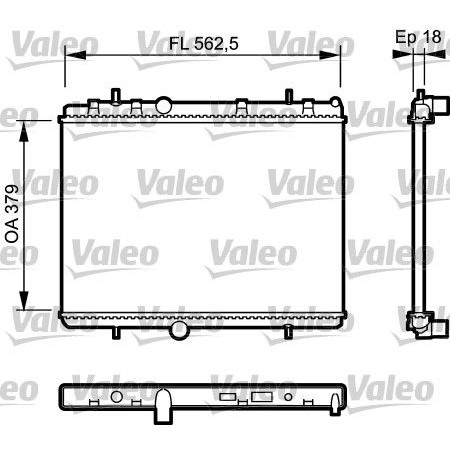 Снимка на Воден радиатор VALEO 735091 за Citroen C4 LC Hatchback 1.4 16V - 88 коня бензин