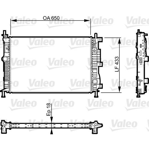 Снимка на Воден радиатор VALEO 735555 за Citroen Berlingo (K9) 1.5 BlueHDi 100 - 102 коня дизел