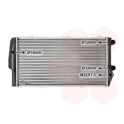 Снимка на Воден радиатор VAN WEZEL 03002019 за Audi 100 Sedan (44, 44Q, C3) 2.0 Cat - 115 коня бензин