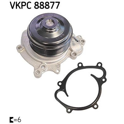 Снимка на Водна помпа, охлаждане на двигателя SKF VKPC 88877 за Mercedes GL-class (x164) GL 350 CDI 4-matic (164.823) - 265 коня дизел