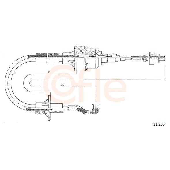 Снимка на Въжен механизъм, задействане на съединителя COFLE 11.256 за Opel Astra F Hatchback 1.6 (F08, M08, F68, M68) - 75 коня бензин
