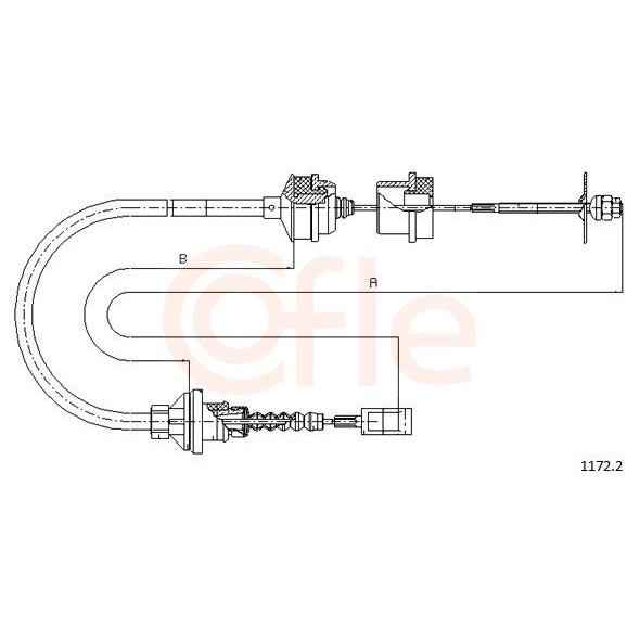 Снимка на Въжен механизъм, задействане на съединителя COFLE 1172.2 за Citroen Jumper BUS 230P 2.5 TDI 4x4 - 107 коня дизел