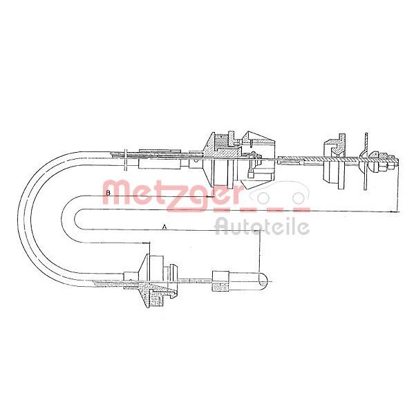 Снимка на Въжен механизъм, задействане на съединителя METZGER COFLE 11.3034 за Peugeot 309 Hatchback (3C,3A) 1.9 - 98 коня бензин