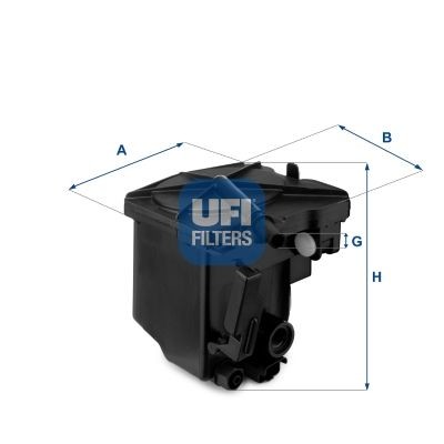 Снимка на Горивен филтър UFI 24.027.00 за Ford Fusion (ju) 1.6 TDCi - 90 коня дизел