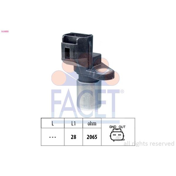 Снимка на Датчик, обороти FACET Made in Italy - OE Equivalent 9.0481K за Ford Focus 2 Station Wagon (daw) 2.0 LPG - 145 коня Бензин/Автогаз(LPG)