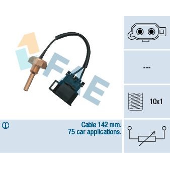 Снимка на Датчик за температурата на (тръбо)провод за охладителната те; датчик, температура на цилиндровата глава FAE 32370 за Volvo 850 (LS) T5-R - 250 коня бензин
