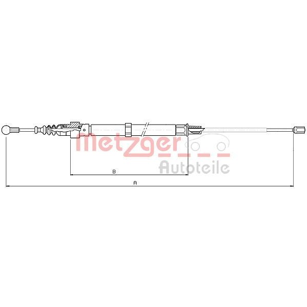 Снимка на Жило за ръчна спирачка METZGER COFLE 10.7508 за Audi A3 (8L1) 1.6 - 102 коня бензин