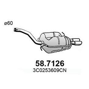 Снимка на Задно гърне ASSO 58.7126 за VW Passat 6 Variant (B6,3c5) 2.0 BlueTDI - 143 коня дизел