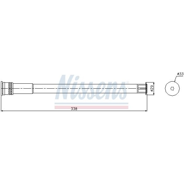Снимка на Изсушител за климатик NISSENS 95452 за Nissan Micra (K12) 1.2 LPG - 80 коня Бензин/Автогаз(LPG)