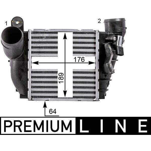 Снимка на Интеркулер (охладител за въздуха на турбината) MAHLE BEHR PREMIUM LINE CI 217 000P за Fiat Ducato BUS 250 150 Multijet 2,3 D - 148 коня дизел