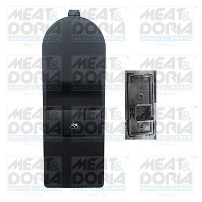 Снимка на Ключ(бутон), стъклоповдигане MEAT & DORIA черен 26437 за Opel Astra H Estate 1.6 Turbo (L35) - 180 коня бензин