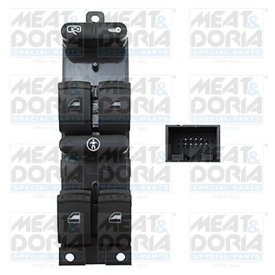Снимка на Ключ(бутон), стъклоповдигане MEAT & DORIA 26841 за VW Bora Estate (1J6) 2.3 V5 - 170 коня бензин