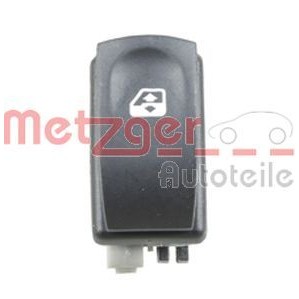 Снимка на Ключ(бутон), стъклоповдигане METZGER черен 0916581 за Renault Clio 3 1.6 16V GT (BR10, CR10) - 128 коня бензин