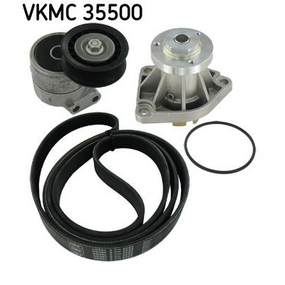 Снимка на Комплект ангренажен ремък + водна помпа SKF VKMC 02195-2