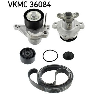 Снимка на Комплект ангренажен ремък + водна помпа SKF VKMC 02201
