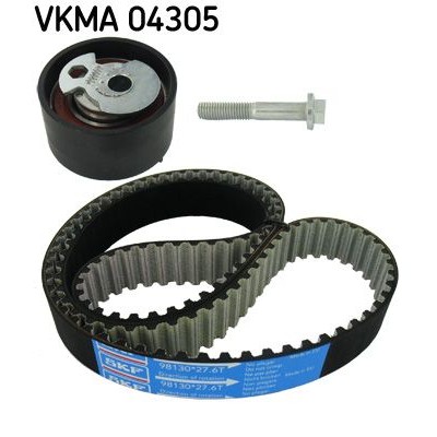 Снимка на Комплект ангренажен ремък SKF черен VKMA 01142