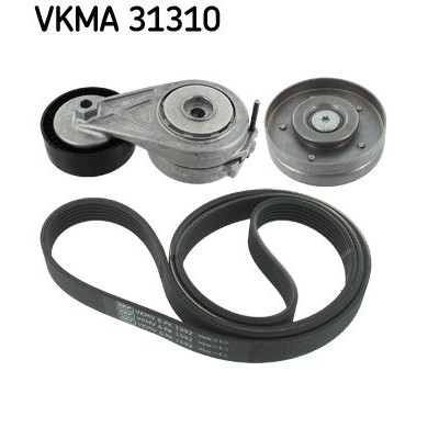 Снимка на Комплект ангренажен ремък SKF черен VKMA 05156