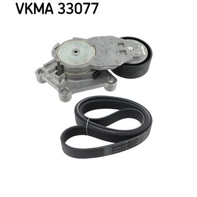 Снимка на Комплект ангренажен ремък SKF черен VKMA 07302