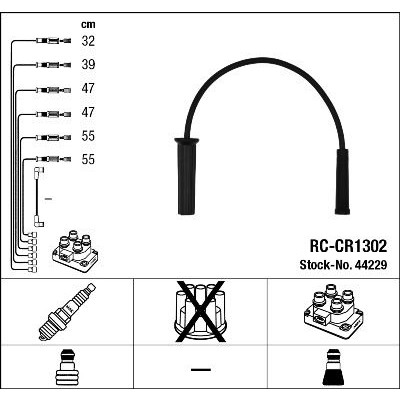 Снимка на Комплект запалителни кабели NGK черен 44229