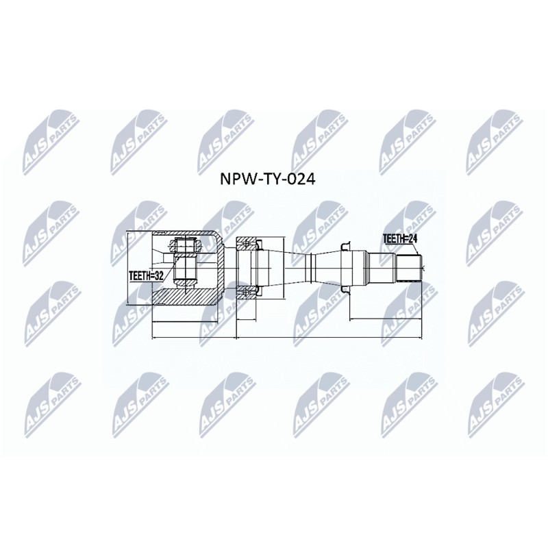 Снимка на Комплект каре за полуоска NTY NPW-TY-024