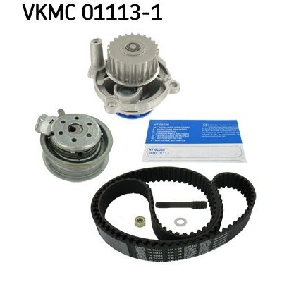 Снимка на Комплект ангренажен ремък + водна помпа SKF VKMC 01113-1 за VW Polo 3 Classic (6kv2) 100 1.6 - 100 коня бензин