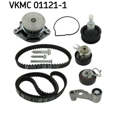 Снимка на Комплект ангренажен ремък + водна помпа SKF VKMC 01121-1 за VW Polo 4 (9n) 1.4 16V - 101 коня бензин