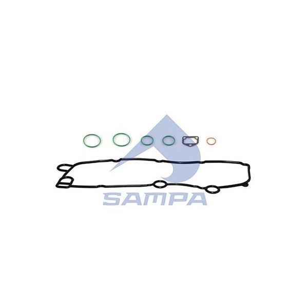 Снимка на Комплект гарнитури, маслен радиатор SAMPA 040.669 за камион Scania 4 Series 114 G/380 - 380 коня дизел