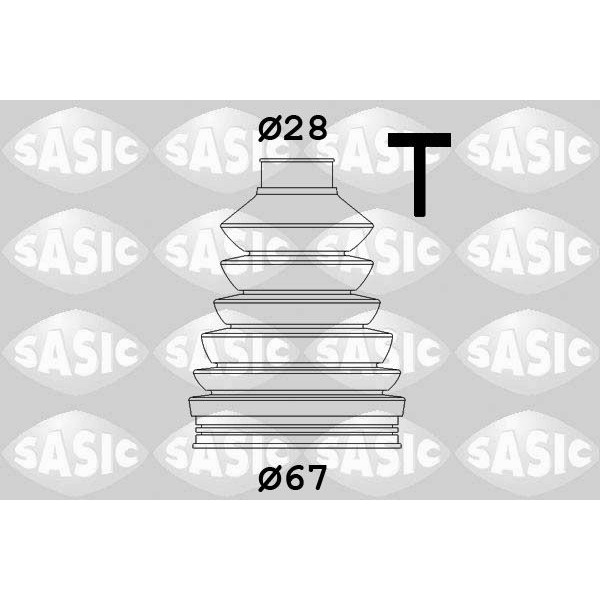Снимка на Комплект маншон за каре SASIC 1906023 за Audi A3 (8V1) S3 quattro - 290 коня бензин
