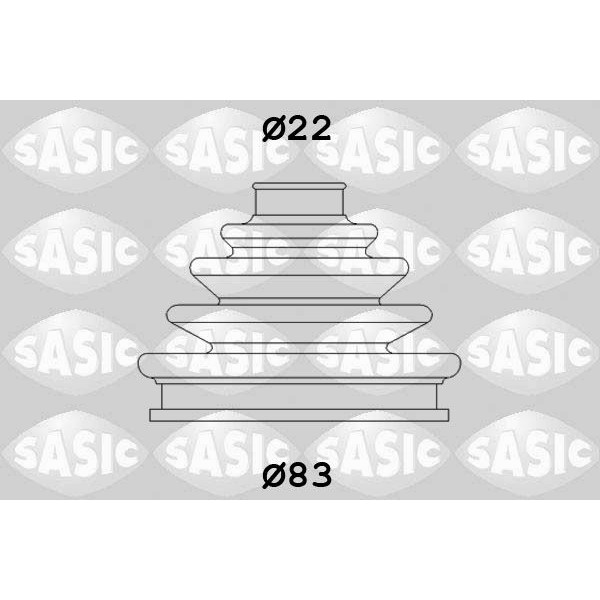 Снимка на Комплект маншон за каре SASIC 4003437 за Renault Clio Williams (B/C57M) - 147 коня бензин