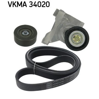 Снимка на Комплект пистов ремък и ролки SKF VKMA 31111 за VW Golf 5 (1K1) 1.6 MultiFuel - 102 коня Бензин/Етанол