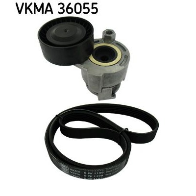 Снимка на Комплект пистов ремък и ролки SKF VKMA 36055 за Dacia Sandero 1.6 16V - 105 коня бензин