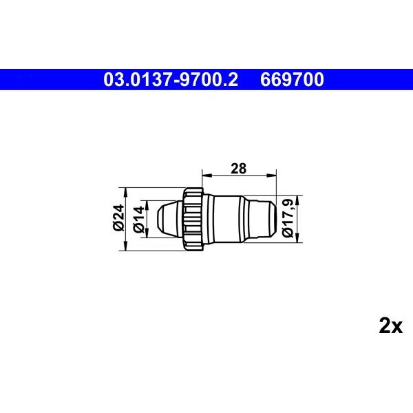 Снимка на Комплект принадлежности, челюсти за ръчна спирачка ATE Nachstellmutter 03.0137-9700.2 за BMW X1 E84 xDrive 18 d - 143 коня дизел