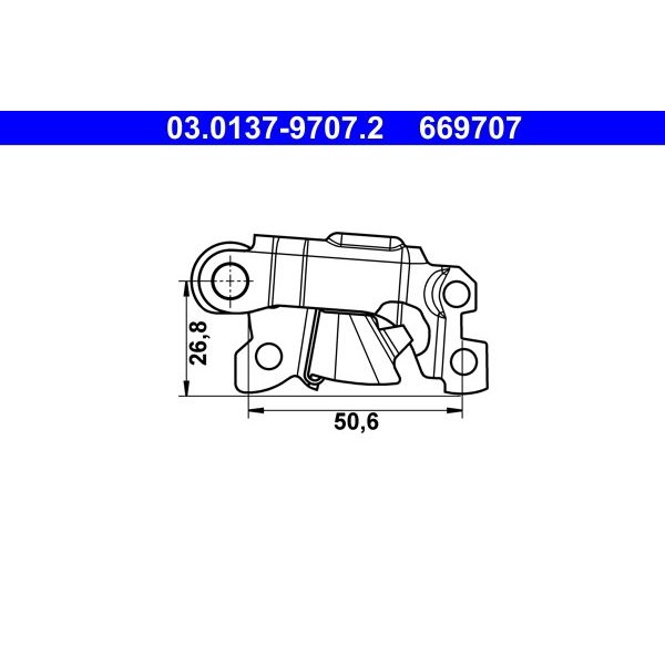 Снимка на Комплект принадлежности, челюсти за ръчна спирачка ATE Spreizschloss 03.0137-9707.2 за Citroen Relay VAN 2.0 BlueHDi 130 4x4 - 130 коня дизел