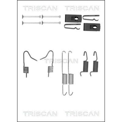 Снимка на Комплект принадлежности, челюсти за ръчна спирачка TRISCAN 8105 102613 за Toyota Avensis Saloon (T25) 2.4 VVT-i (AZT251_, AZT251R) - 170 коня бензин