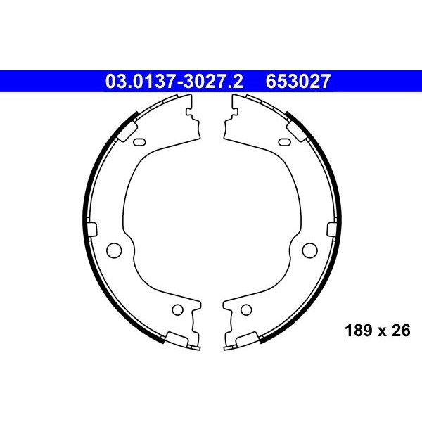Снимка на Комплект спирачна челюст, ръчна спирачка ATE 03.0137-3027.2 за Hyundai Santa Fe 2 (CM) 3.5 - 280 коня бензин