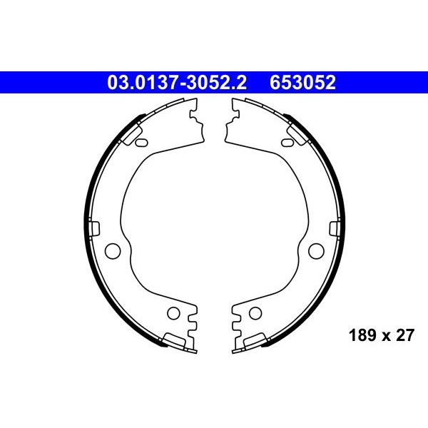 Снимка на Комплект спирачна челюст, ръчна спирачка ATE 03.0137-3052.2 за Hyundai Santa Fe 2 (CM) 2.2 CRDi 4x4 - 139 коня дизел