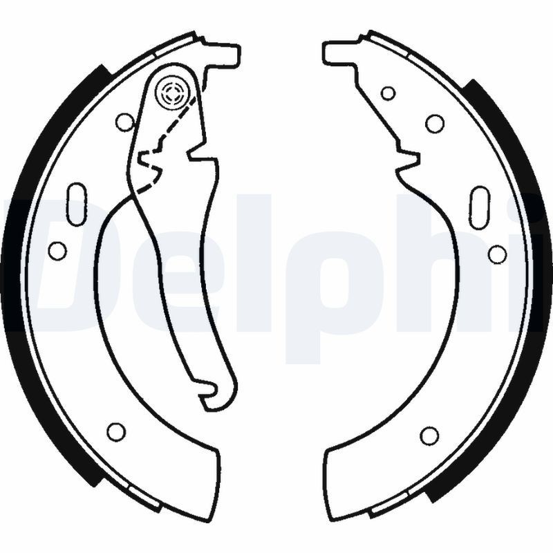 Снимка на Комплект спирачна челюст, ръчна спирачка DELPHI LS1372 за Mercedes-Benz S-class (w126) 300 SE, SEL (126.024, 126.025) - 188 коня бензин