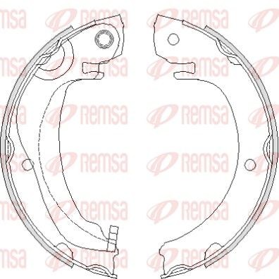 Снимка на Комплект спирачна челюст, ръчна спирачка REMSA 4680.00 за Toyota Corolla Verso (ZER,ZZE,R1) 2.2 D-4D (AUR10_, AUR10R) - 136 коня дизел