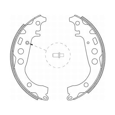 Снимка на Комплект спирачни челюсти ABE C02059ABE за Toyota Yaris Verso (NC,LP2) 1.5 (NCP21_) - 106 коня бензин