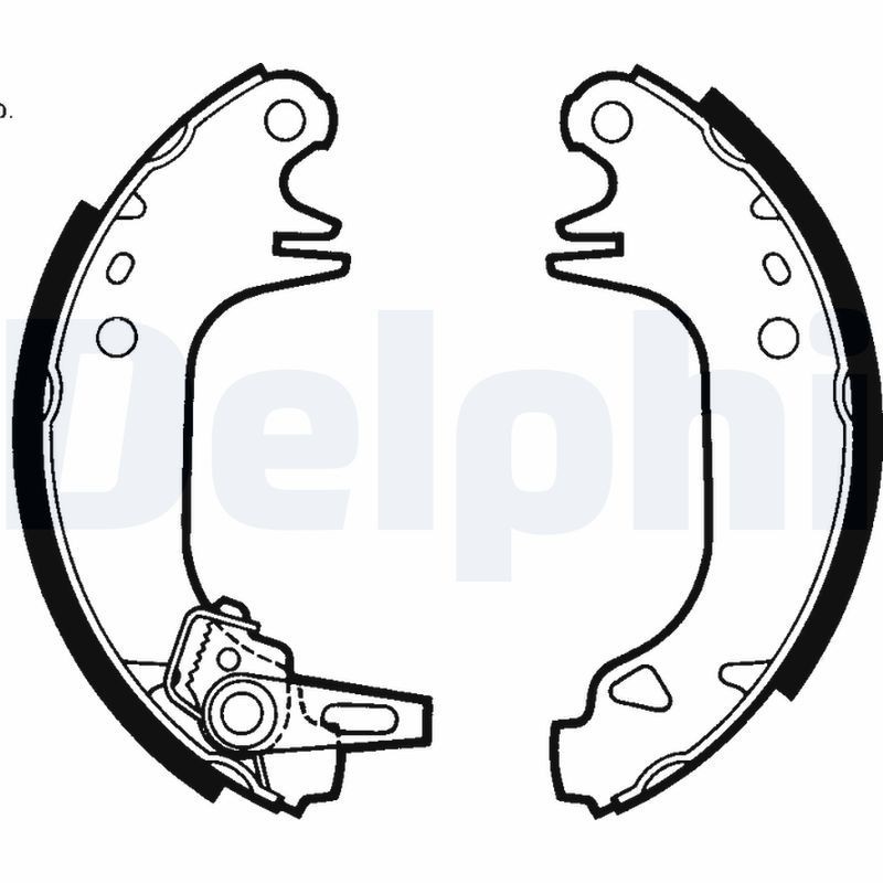 Снимка на Комплект спирачни челюсти DELPHI LS1712 за Peugeot Boxer Box (230L) 1.9 D - 69 коня дизел