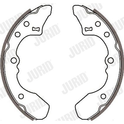 Снимка на Комплект спирачни челюсти JURID 361578J за Skoda Fabia Combi (6Y5) 1.4 16V - 75 коня бензин