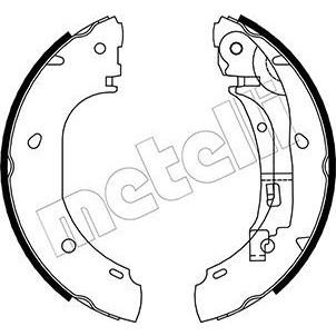 Снимка на Комплект спирачни челюсти METELLI 53-0082 за Citroen Relay Platform 230 2.5 TD - 103 коня дизел