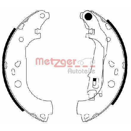 Снимка на Комплект спирачни челюсти METZGER MG 210 за Fiat Doblo 119 1.6 Natural Power - 103 коня Бензин/Метан(CNG)